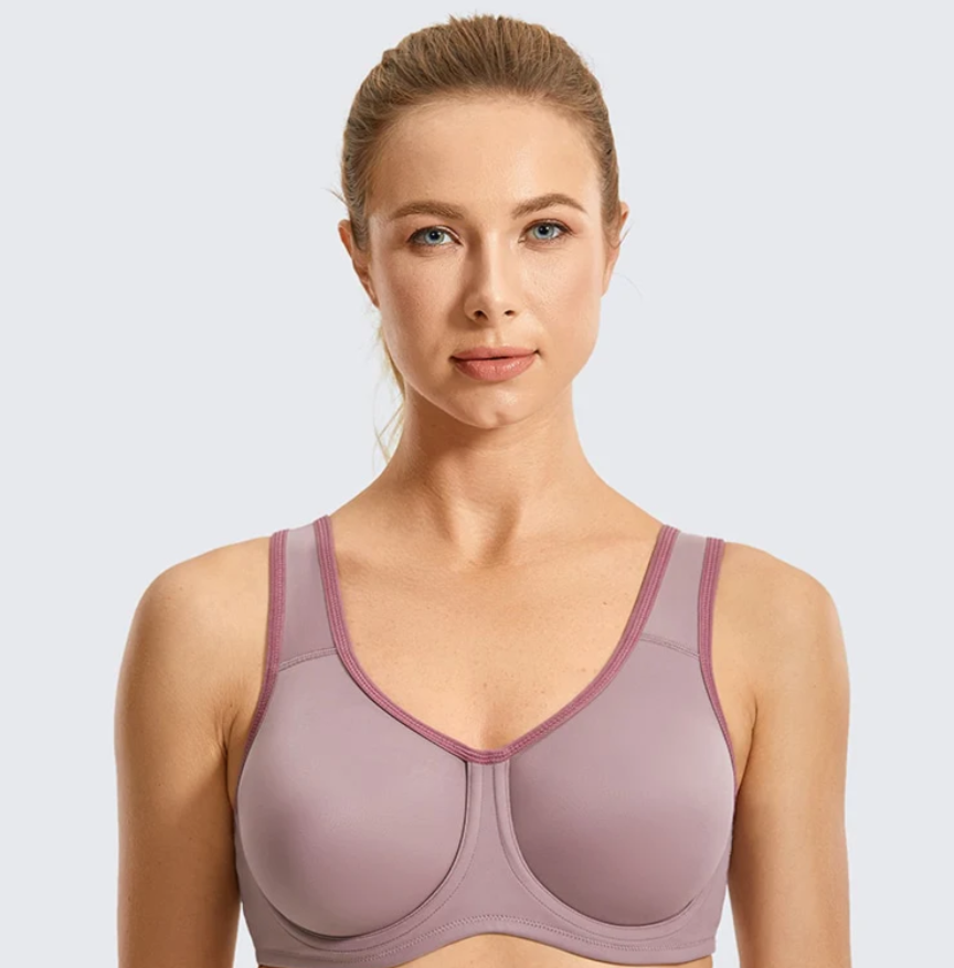 Princess Outer underwire High Impact Sports Bra |C—G Cup| Conch Shell — Blue