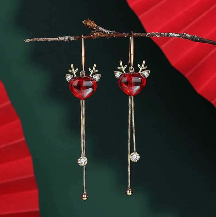 Love Reindeer Drop Earrings