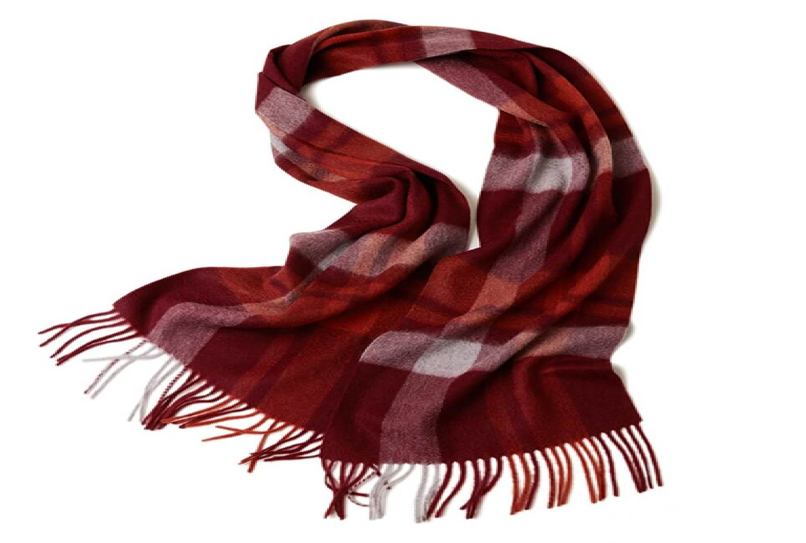 Mens Cashmere Plaid Scarf