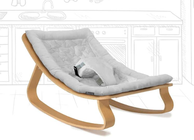 Charlie Crane Baby Rocker LEVO with 6 colors cushion – Charlie Crane Wooden Baby Bouncer