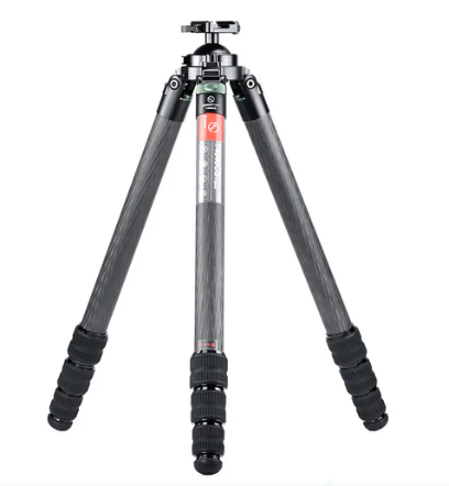 T4040CS-D Hunting Tripod for Shooting Rifle Stand Carbon Fiber,40mm,4 Sections,load 88lbs(40kgs),with Arca-Swiss Picatinny Adapter Clamp