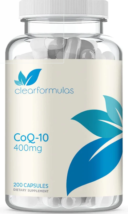 ClearFormulas CoQ10 400mg 200 Capsules - Supports Heart Health & Helps Maintain Healthy Blood Pressure