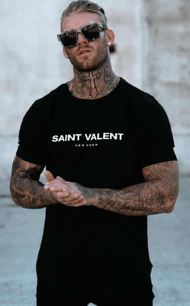 SAINT VALENTS ORIGIN BLACK TEE