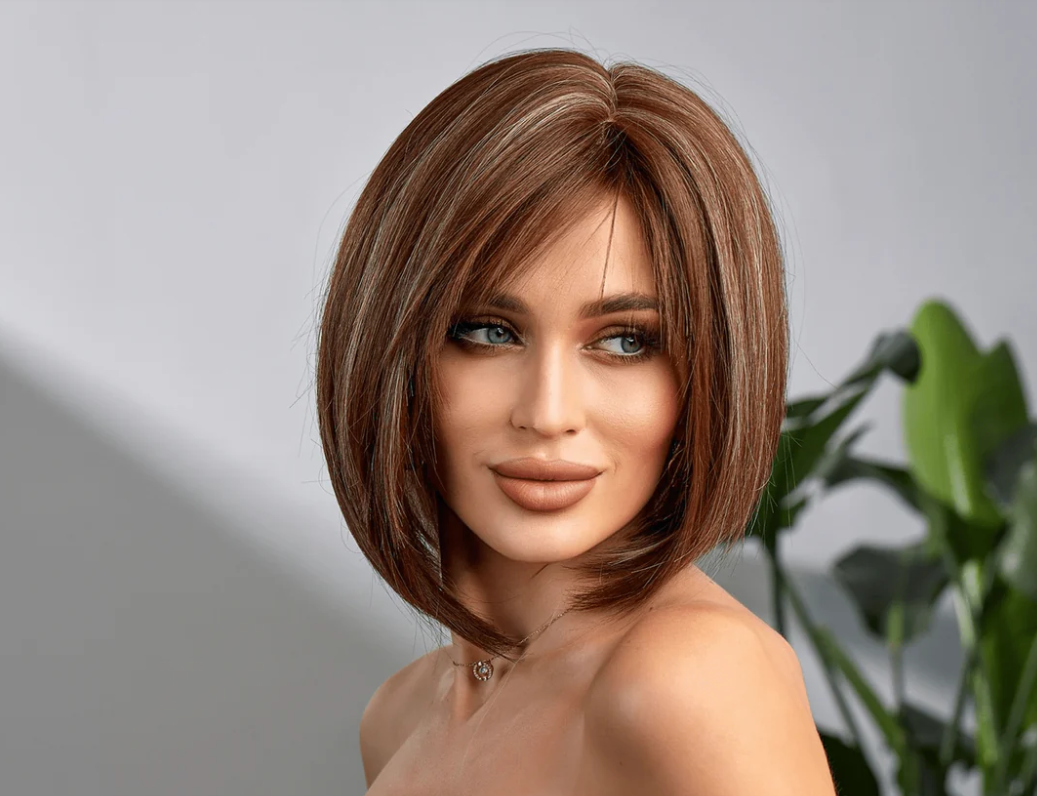 3 Shades Bob With Bangs Synthetic Wig - Imogen