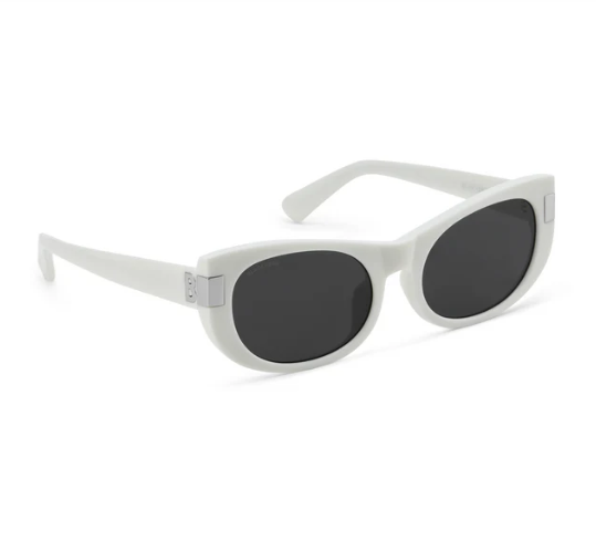 Cat-Eye B Square Sunglasses (White)