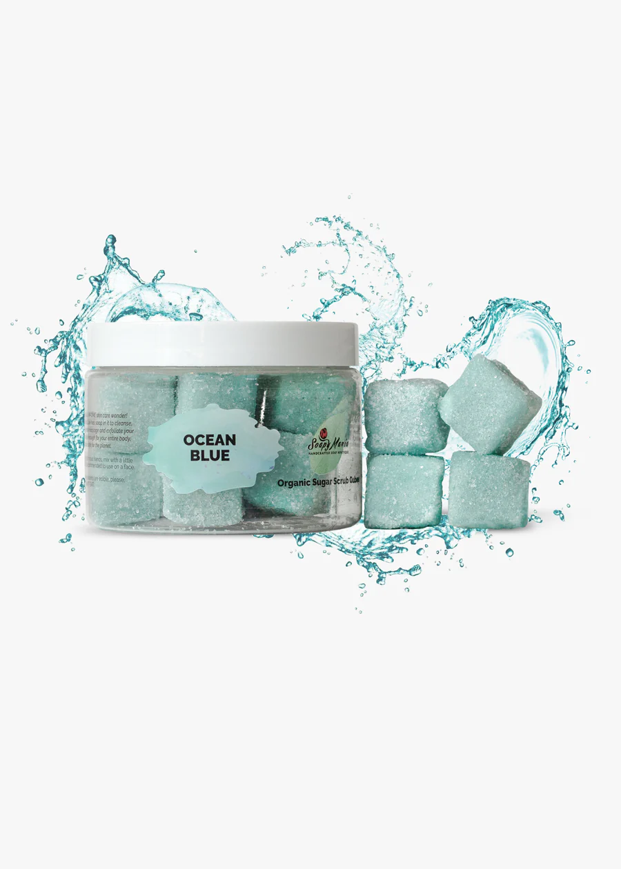 Ocean Blue Organic Sugar Scrub Cubes