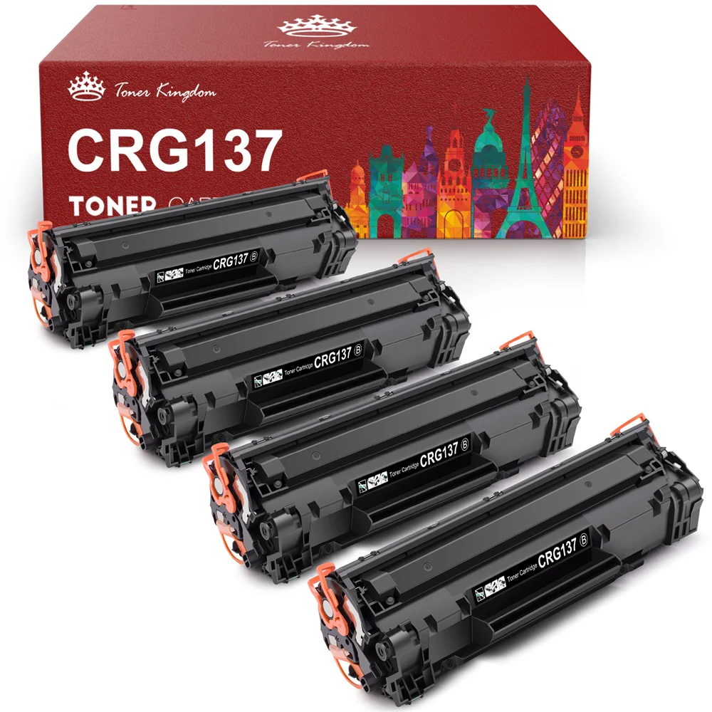 Compatible Canon 137 Black Toner Cartridge —4 Pack