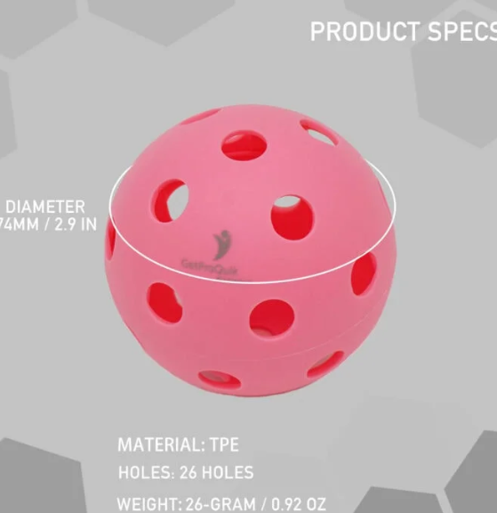 GetProQuik Indoor Pickleball Balls – 26 Holes