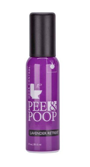 Pee & Poop - Lavender Retreat - Toilet Odor Control 2Oz - Lavender - Gentle Herbs - Warm Vanilla - Made in USA