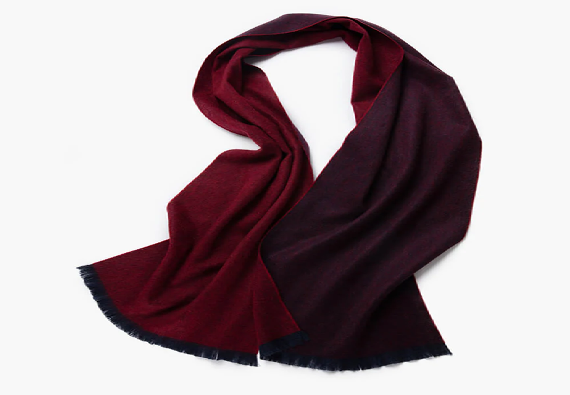 Double-Faced Cashmere Scarf Water Ripples