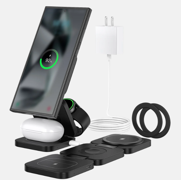 KUXIU X55 Ultra 3-In-1 Foldable Magnetic Wireless Charging Station For Samsung