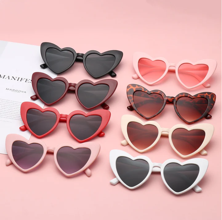 Retro Heart Cat Eye Sunglasses