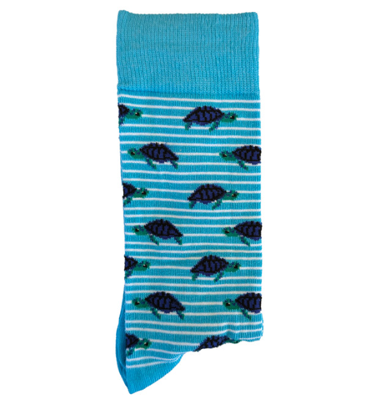 Blue Sea Turtles Socks (Mens)