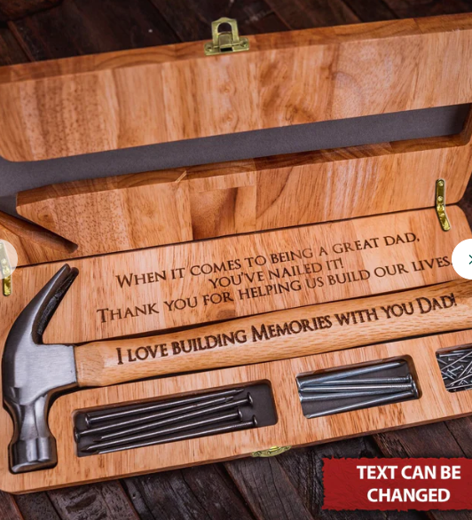 Personalized Engraved Hammer with Child's Handprint, Framing Hammer, Happy Father's Day Gifts