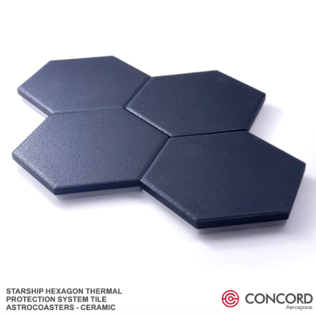 starship hexagon thermal protection system tile astrocoaster