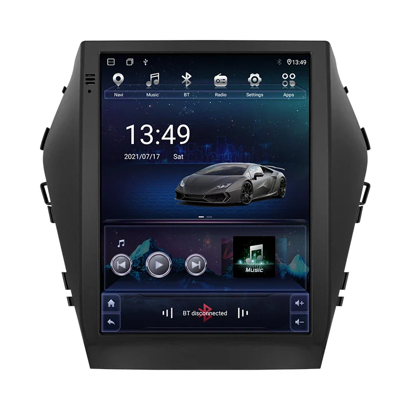 For Hyundai Santa Fe IX45 2014—2017 Car Android 12 Radio Player Multimedia Video GPS Navigation For Tesla Style Vertical Screen