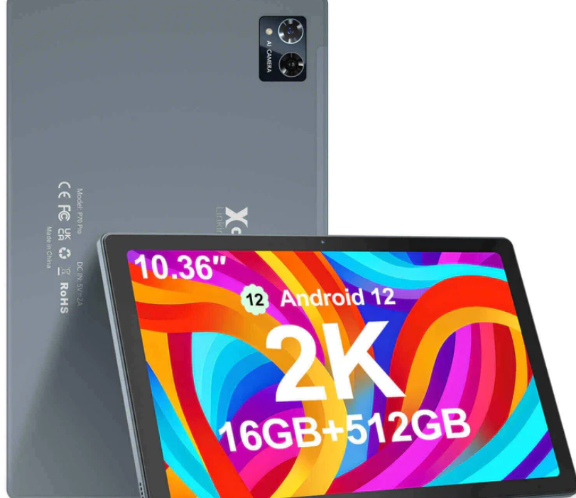 XGODY P70 PRO 4G Tablet With 2K Display, Android 12, 16G+512G, Split Screen, Metal Body