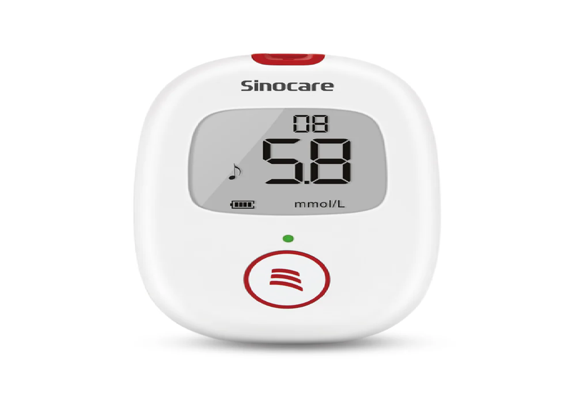 Sinocare Safe AQ Voice Blood Glucose Meter with Voice Reminder and Accurate Test Results