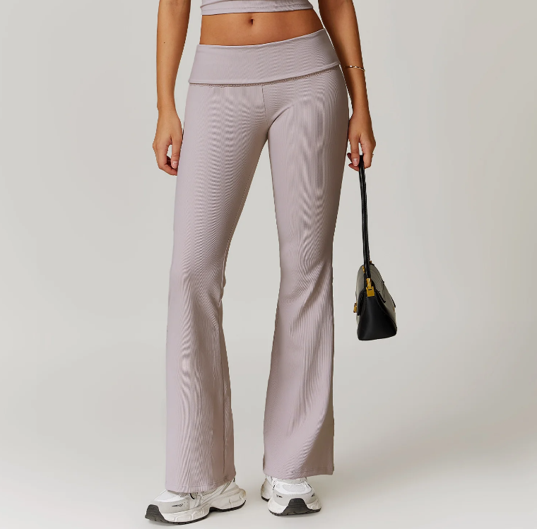 Shavrova Lace Trim Folding Yoga Pants DCK8828