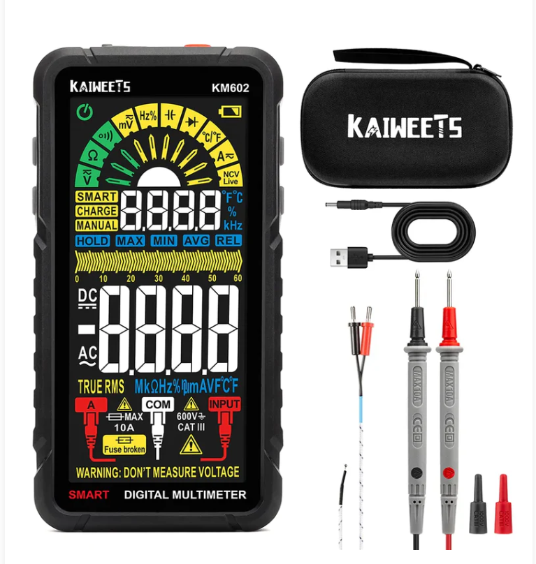 KAIWEETS KM602 Smart Digital Multimeter — 6000 Counts True—RMS