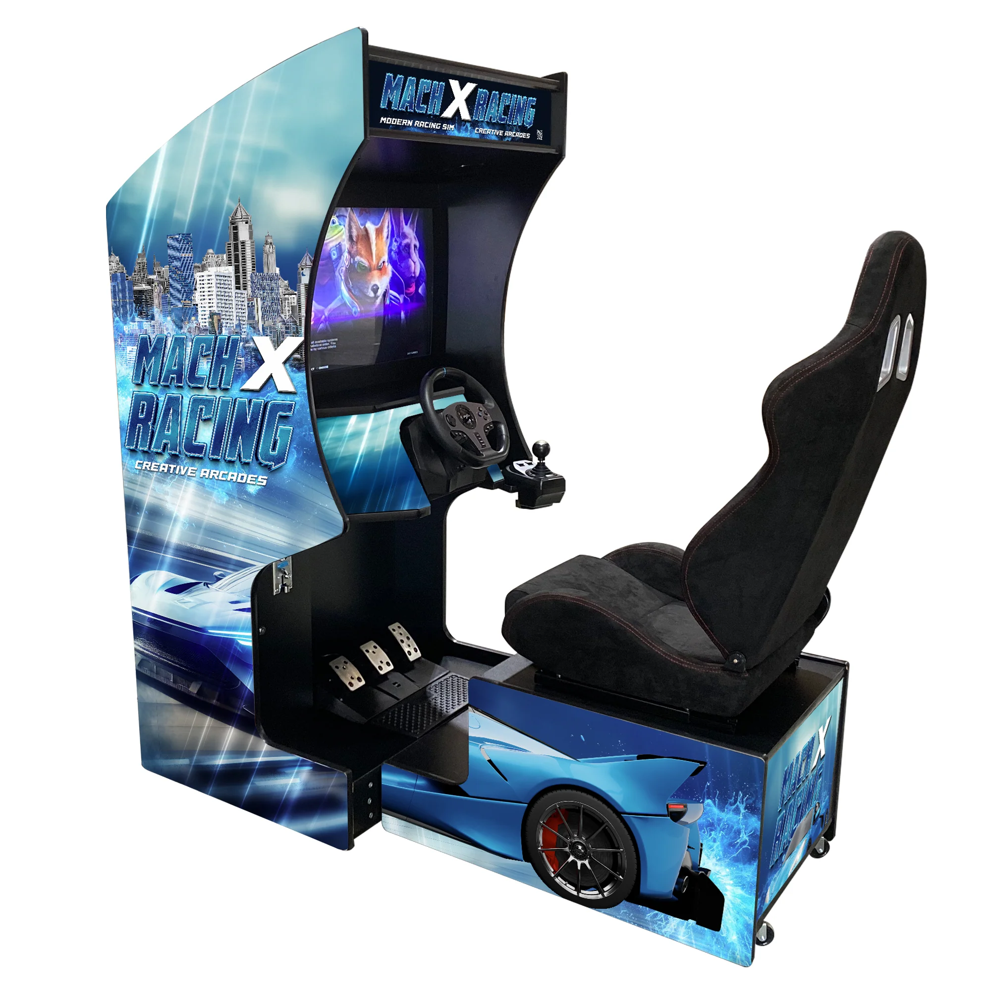 Modern Racing Sim Machine | Wifi Compatible | Connect to Endless Games