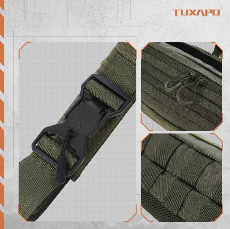 4L TPT804 Mini Green Sling Tactical Backpack with Gun Holster