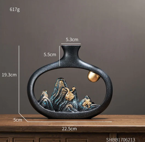 Japanese Style Rock Resin Vase