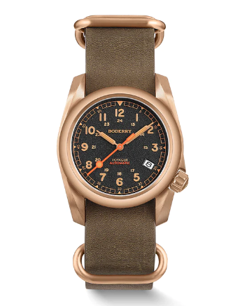 VOYAGER — 100M Waterproof Bronze Automatic Field Watch | Black