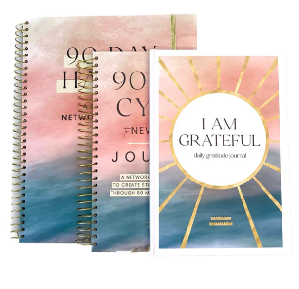 Trio Bundle — 12 Month Planner, 90 Day Journal, & Gratitude Journal