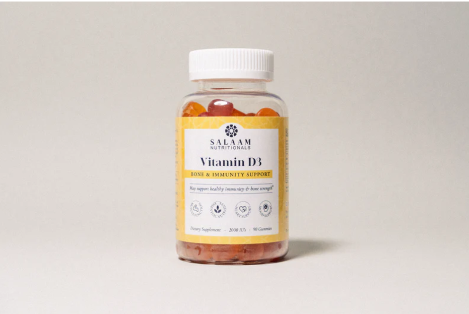 Halal Vitamin D3 2000 IU Gummies - 90 Count | Salaam Nutritionals