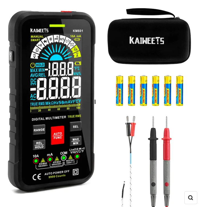 KAIWEETS KM601 Smart Digital Multimeter — 10000 Counts True—RMS