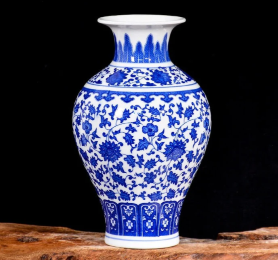 Jingdezhen Blue and White Porcelain Vase (D)