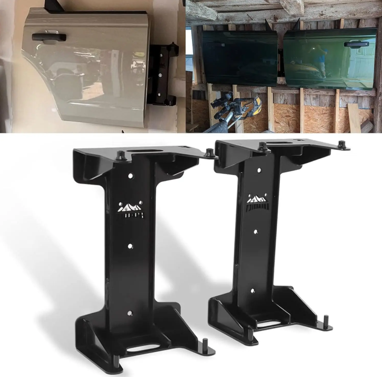 2x Wall Mount Door Storage Hanger Brackets