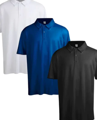 3 Pack Men's Solid Color Polo Shirt