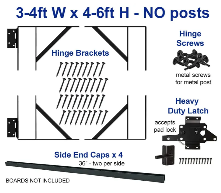 Gate Kits For Horizontal Composite Fences