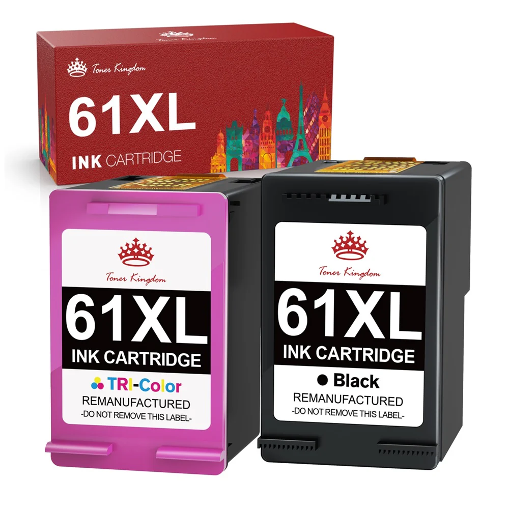 Compatible HP 61XL Inkjet Cartridge (1 Black 1 Color) — 2 Pack