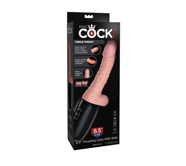 King Cock Plus 6.5" Triple Threat Dong