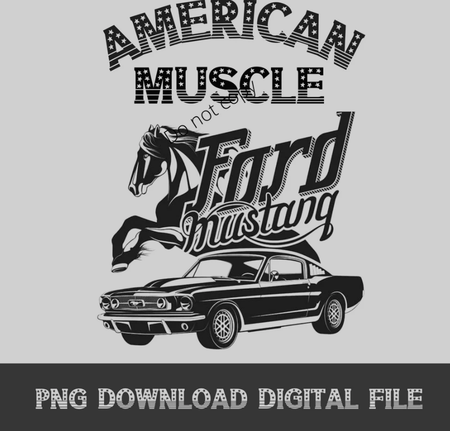 American Muscle Ford Mustang PNG file