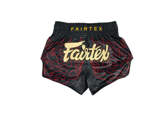 Fairtex BS1920 Black Lava Slim Cut Muay Thai Boxing Shorts