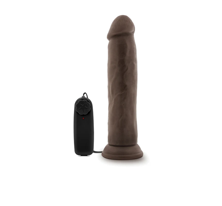 Dr. Throb 9.5" Vibrating Cock - Chocolate