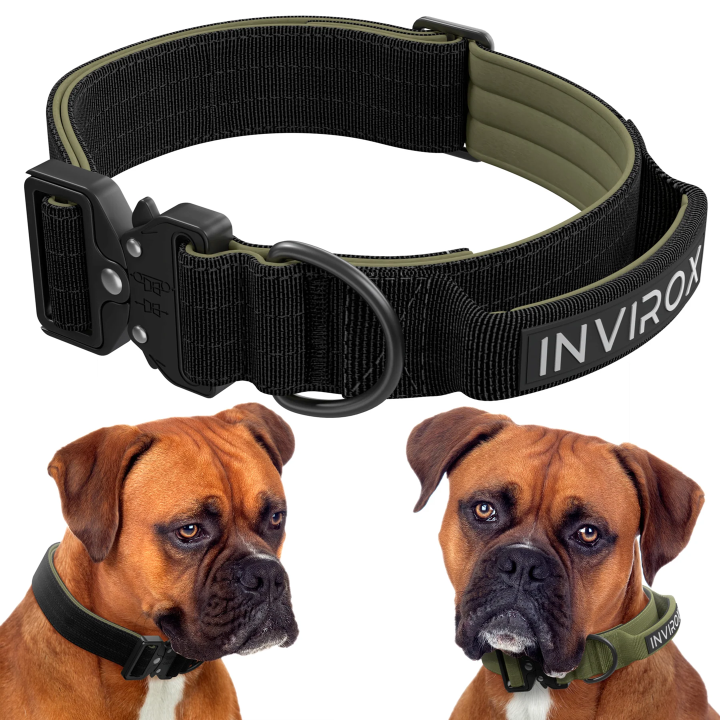 INVIROX Heavy-Duty Tactical Collar For Dogs - K9 Extreme Series