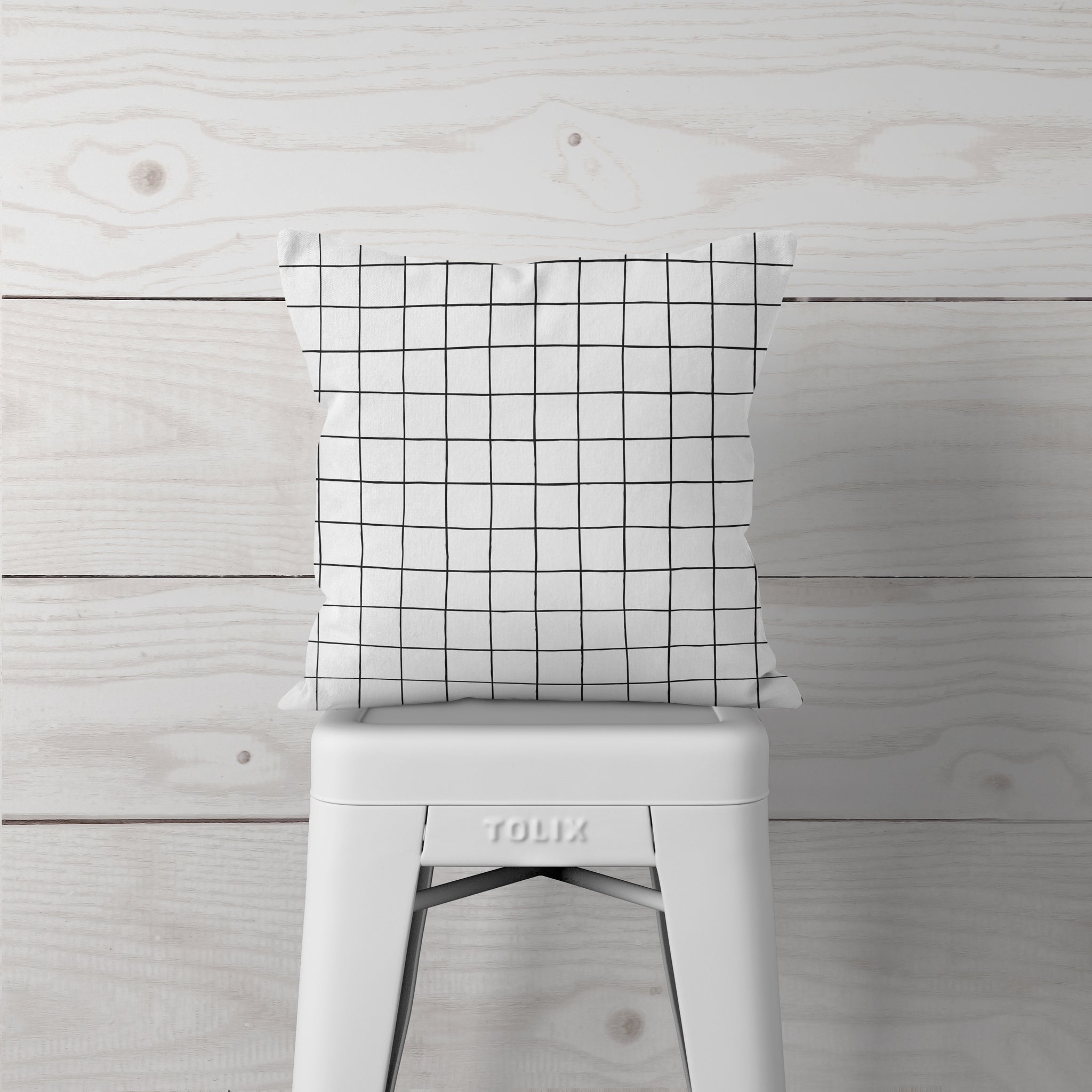 Black Grid Lines—Pillow Cover