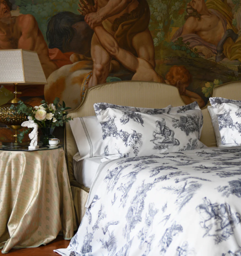 Toile de Jouy Turkish Cotton Duvet Cover Set