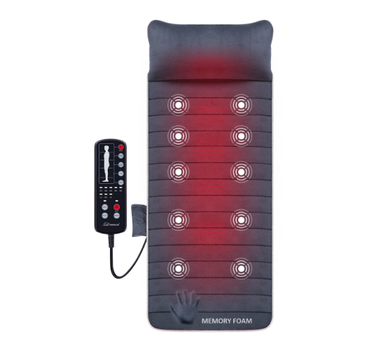 Snailax Massage Full Body Massage Pad with heat, Memory Foam & 10 Vibration Motors - 363
