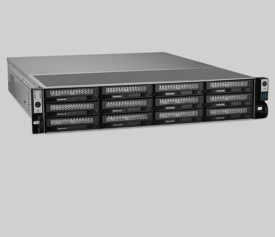 TERRAMASTER U12-500 Plus NAS Storage - 12Bay Core i7 1255U 10-Cores 12-Threads CPU, 16GB DDR5 RAM, Dual 10GbE Ports, 2U Rack Mount Network Attached Storage Peak Performance for Business (Diskless)