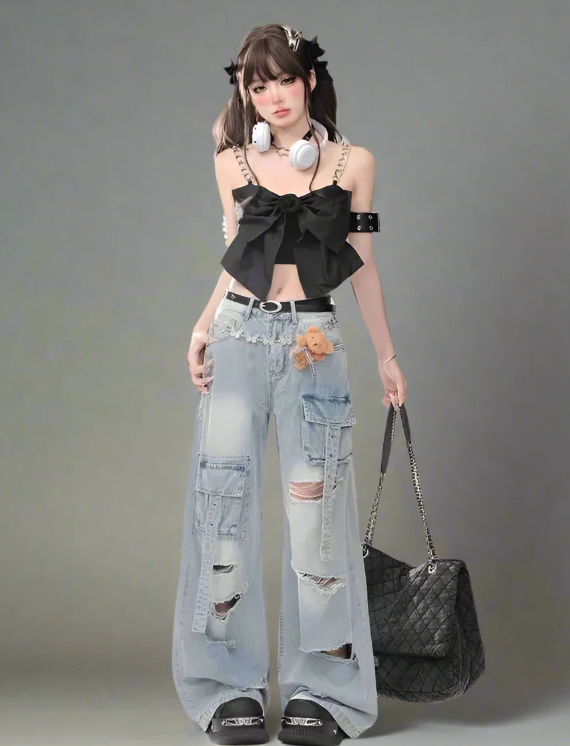 Teddy Grunge Cargo Jeans