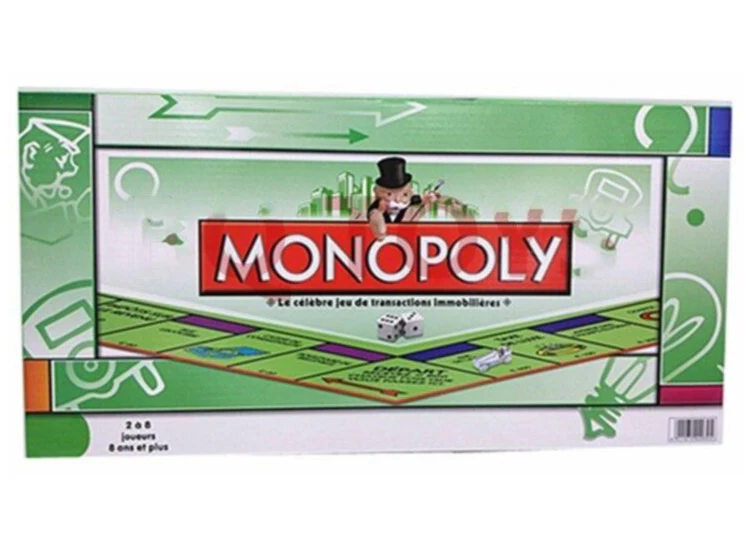 Monopoly Board Game - English, Russian, Spanish, Arabic & French