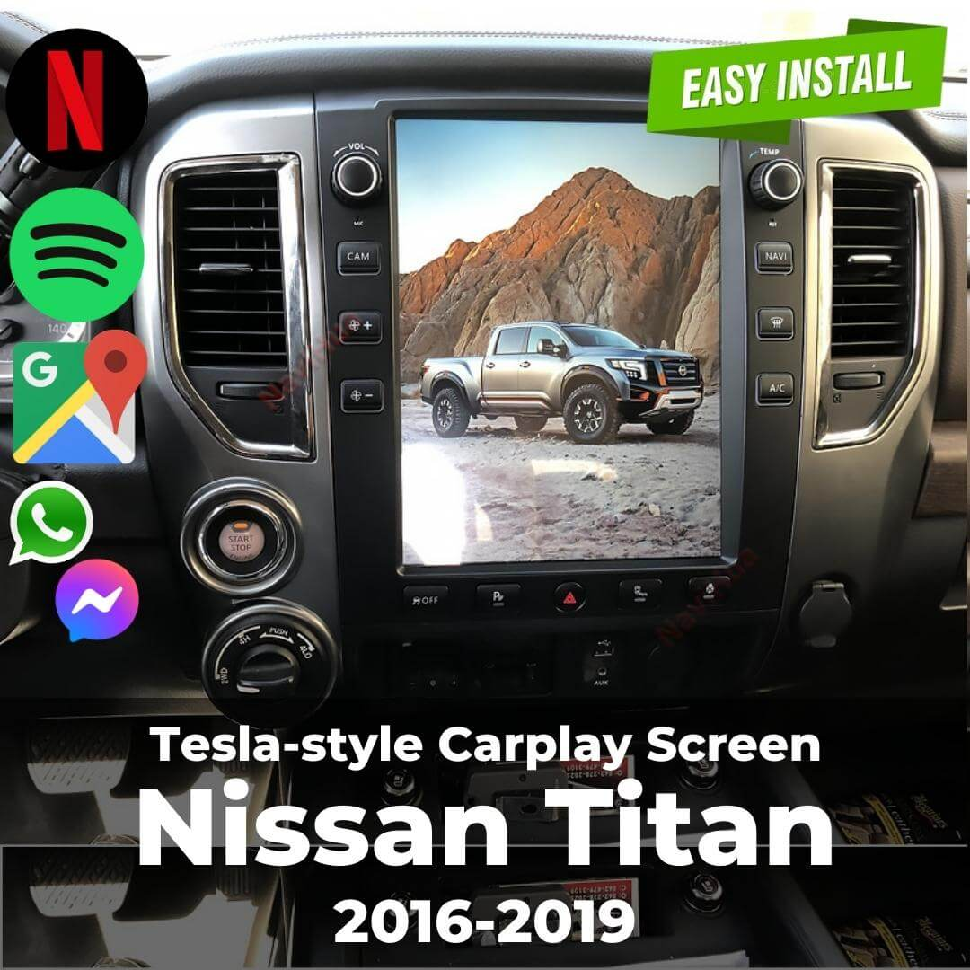 Nissan Titan 2016—2019 | Tesla—style Apple Carplay Screen