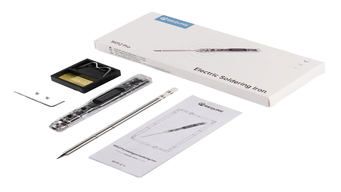 SEQURE SI012 Pro intelligent OLED electric soldering iron with adjustable sensitivity and built-in buzzer for T12/TS soldering iron tips supports PD3.0/QC2.0/DC5525 power supply