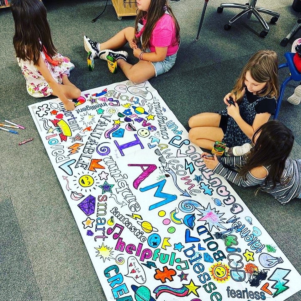 Positive Affirmations Coloring Tablecloth